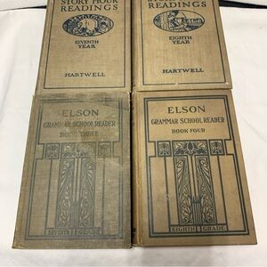 Lot Of 4 Early 20th Century School Books